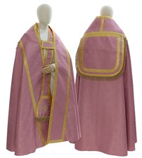 Capa pluvial rosa romana com estola rosa pluvial KTR25 comprar usado  Enviando para Brazil