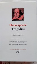 Pléiade shakespeare tragédie d'occasion  Vandœuvre-lès-Nancy
