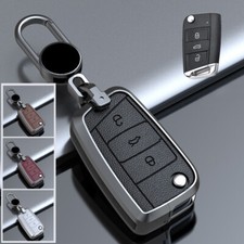Capa chaveiro de carro de couro liga de zinco para VW Golf MK7 GTI Jetta Skoda Tiguan comprar usado  Enviando para Brazil