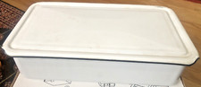 Hidratador Frigidaire antigo branco porcelana esmalte geladeira armazenamento com tampa, usado comprar usado  Enviando para Brazil