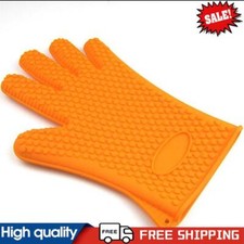 Kitchen Heat Resistant Silicone Glove Oven Pots Holder BBQ Cooking Mitts ~G comprar usado  Enviando para Brazil