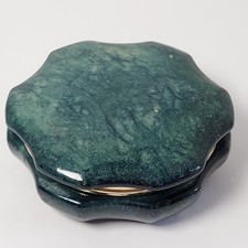 Antiga caixa de bugigangas de alabastro hexagonal esculpida à mão italiana verde esmeralda 5 pol comprar usado  Enviando para Brazil