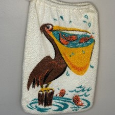 Usado, Bolsa de praia vintage 1960 Pelican Terrycloth anos 60 fofa novidade lembrança piscina tote comprar usado  Enviando para Brazil