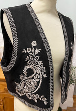 Apricot suedette embroidered for sale  PRESCOT