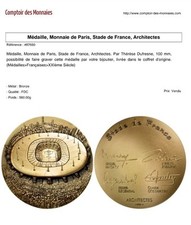 Médaille bronze monnaie d'occasion  Audincourt
