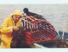 Pré-1980 GRANDE VISTA DETALHADA DE PERTO DA ARMADILHA DE PESCA DE LAGOSTA Cape Cod MA hp8599 comprar usado  Enviando para Brazil