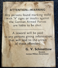 Ww2 warning poster for sale  ST. ALBANS