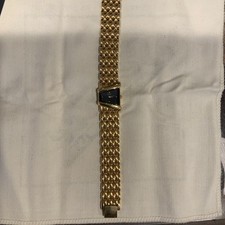 Relógio feminino Seiko vintage trapézio assimétrico quartzo preto face e dourado comprar usado  Enviando para Brazil