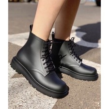 Botas de combate Melissa Coturno preto fosco macio tamanho 6 $150 comprar usado  Enviando para Brazil