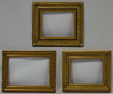 Około 1900 roku zestaw 3 starych drewnianych ram wymiary składania: 35,5x25,5 cm na sprzedaż  PL
