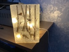 Frosted glass lamp for sale  EVESHAM
