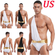 Fantasia masculina de toga deus grego adulto romano vestido de festa acessórios fantasias comprar usado  Enviando para Brazil