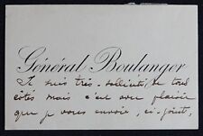 General georges boulanger d'occasion  Expédié en Belgium