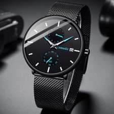 Usado, COMUDIR Ultra Slim relógios esportivos masculinos luminosos à prova d'água data quartzo relógio de pulso comprar usado  Enviando para Brazil