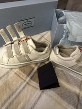 Usado, Tênis Prada Vitello infantil branco 000667 tamanhos UE30, Reino Unido 11,5 EUA 12,5 comprar usado  Enviando para Brazil