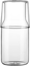 ZILJJ 500 ml garrafa de água de cabeceira e conjunto de vidro para mesa de cabeceira de quarto, relógio noturno comprar usado  Enviando para Brazil