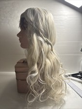 Usado, Peruca encaracolada ondulada cabelo grisalho completo 70 cm de comprimento sem marca comprar usado  Enviando para Brazil