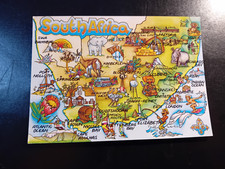 Postcard map south for sale  DORCHESTER