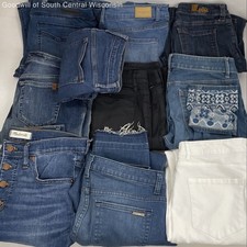 Jeans jeans feminino tamanho M (8-10) marca nome atacado caixa de roupas - 10 peças, usado comprar usado  Enviando para Brazil