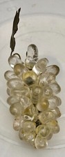 VINTAGE CACHO CHINÊS 4" DE UVAS DE CRISTAL DE ROCHA ESCULPIDAS (ea 0,75"), FEITO À MÃO c1970 muito bom estado comprar usado  Enviando para Brazil
