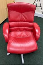 Red leather swivel for sale  MANCHESTER