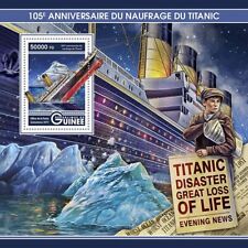 Folha de selo RMS TITANIC White Star Line Ocean Liner navio #149 (2017 Guiné) comprar usado  Enviando para Brazil