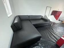 Habitat black leather for sale  WESTGATE-ON-SEA