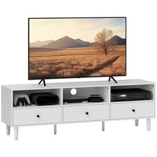 Suporte de TV Homcom 75" com armazenamento, branco, recondicionado comprar usado Suporte de TV Homcom 75" com armazenamento, branco, recondicionado comprar usado  Enviando para Brazil