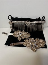 Acessórios de cabelo de cristal ouro rosa para casamento formatura, usado comprar usado  Enviando para Brazil