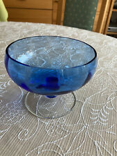 Blaue glasschale fuß gebraucht kaufen  Berlin