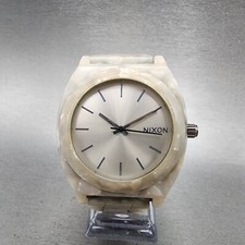 Usado, Relógio Nixon Time Timer masculino mostrador prateado caixa de acetato prata redondo nova bateria comprar usado  Enviando para Brazil