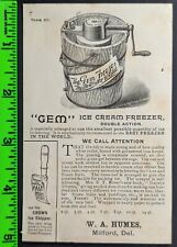 Usado, Cartão comercial vintage The Gem Freezer American Machine Co máquina de sorvete boneca menina comprar usado  Enviando para Brazil