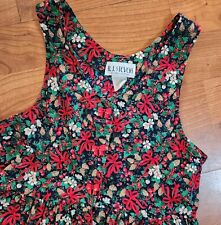 Antigo Vestido RJ Stevens Papai Noel Natal Jumper Botão Laço Frente Tamanho 12 Anos 90 Anos 80 comprar usado  Enviando para Brazil