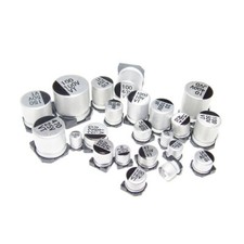 Capacitores eletrolíticos de alumínio SMD SMT 1uF - 1000uF 6.3V 10V 16V 25V 35V 50V, usado comprar usado  Enviando para Brazil