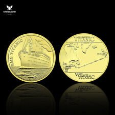 Moeda de ouro RMS Titanic um grande navio medalha comemorativa coleção vale a pena de arte, usado comprar usado  Enviando para Brazil