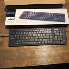 Teclado sem fio Sony VAIO modelo VGP-WKB10 preto sem dongle - Testado e funciona comprar usado  Enviando para Brazil