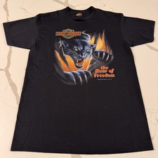 Camisa masculina vintage Harley-Davidson grande pantera rugido da liberdade emblema 3D nova na caixa comprar usado  Enviando para Brazil