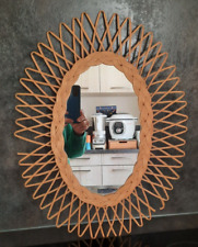 Miroir rotin oval d'occasion  Montesson