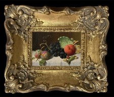 Pintura a óleo original emoldurada sobre tela fruta assinada pelo artista, usado comprar usado  Enviando para Brazil