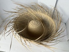 Chapéu de praia de palha natural tecido à mão– 15" palmeira tamanho único quantidade (3 chapéus), usado comprar usado  Enviando para Brazil