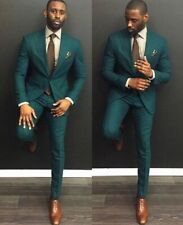 Terno masculino verde slim fit pico lapela noivo smoking casamento negócios festa formatura terno comprar usado  Enviando para Brazil