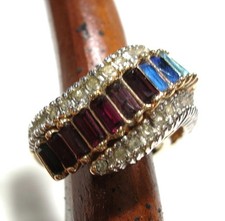 Anello vintage strass usato  San Giorgio a Cremano