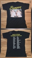 Camiseta Miley Cyrus Bangerz preta 2014 Tour Merch. Camiseta gráfica tamanho. MÉDIO , usado comprar usado  Enviando para Brazil