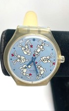 Usado, Relógio masculino Swatch Bunnysutra 40mm WR quartzo suíço plástico de origem biológica 30g comprar usado  Enviando para Brazil