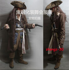 Conjunto completo de roupas fantasia cosplay Halloween Piratas do Caribe Jack Sparrow, usado comprar usado  Enviando para Brazil
