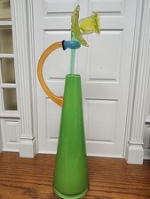 Rony Plesl arte tcheca vidro/vaso verde e narcisos~soprado à mão/assinado  comprar usado  Enviando para Brazil