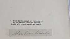 Abraham lincoln autographed for sale  USA