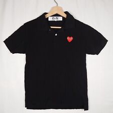 Polo Feminino COMME des GARCONS Play Preto Pique Algodão CORAÇÃO S/S Médio M, usado comprar usado  Enviando para Brazil