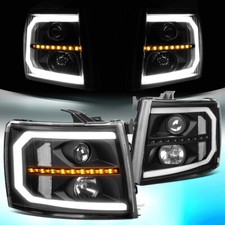PARA 2007-2014 SILVERADO LED DRL TUBO + LÂMPADA DE FAROL PROJETOR DE SINAL SEQUENCIAL, usado comprar usado  Enviando para Brazil