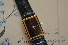 S.T. Relógio masculino Dupont Paris retangular laque de chine quartzo folheado a ouro, usado comprar usado  Enviando para Brazil
